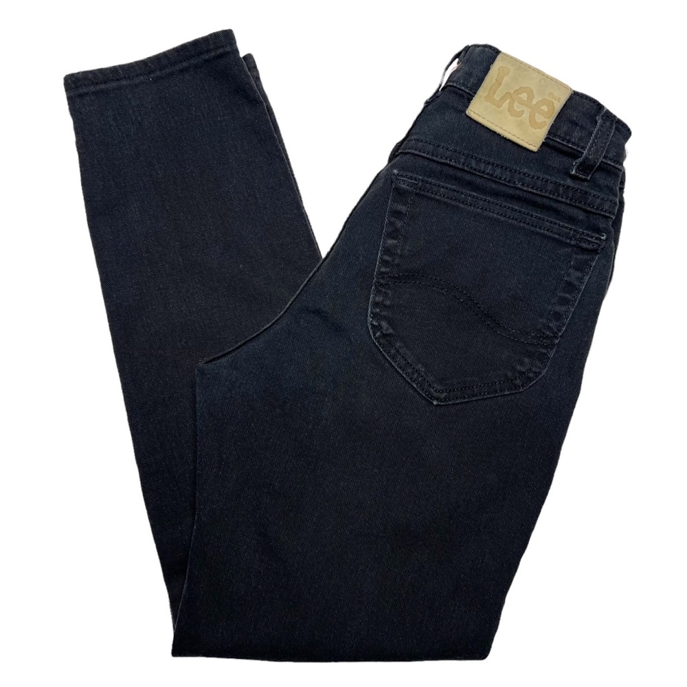 Vintage 90's Lee High Rise Straight Leg Mom Jeans Women's 4 Petite | Black